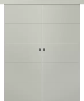 Межкомнатная дверь Arvika Купе двойное Эмаль графит 2,0х0,8