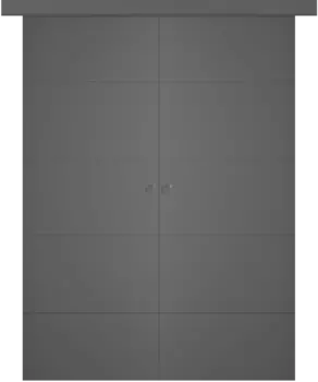 Межкомнатная дверь Arvika Купе двойное Эмаль графит 2,0х0,8