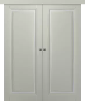 Межкомнатная дверь Аурум 1 Купе двойное Эмаль белый 2,0х0,7