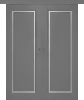 Межкомнатная дверь Аурум 1 Купе двойное Эмаль белый 2,0х0,7