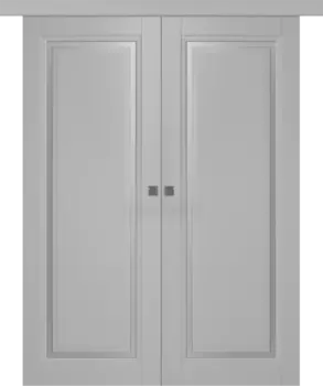 Межкомнатная дверь Аурум 1 Купе двойное Эмаль белый 2,0х0,7