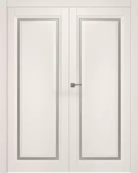 Межкомнатная дверь Аурум 1 Распашная двойная Эмаль белый 2,0х0,6