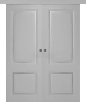 Межкомнатная дверь Аурум 2 Купе двойное Эмаль белый 2,0х0,6