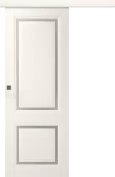 Межкомнатная дверь Аурум 2 Купе Эмаль белый 2,0х0,6
