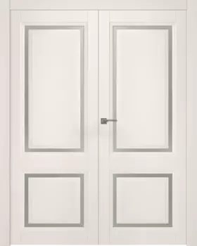 Межкомнатная дверь Аурум 2 Распашная двойная Эмаль белый 2,0х0,6