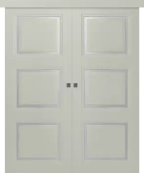 Межкомнатная дверь Аурум 3 Купе двойное Эмаль белый 2,0х0,6