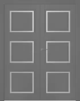 Межкомнатная дверь Аурум 3 Распашная двойная Эмаль белый 2,0х0,6