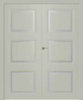 Межкомнатная дверь Аурум 3 Распашная двойная Эмаль белый 2,0х0,6