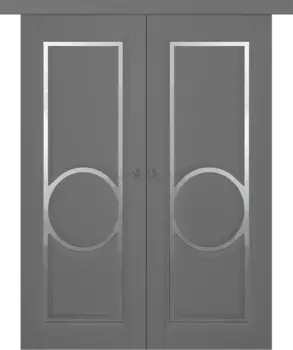 Межкомнатная дверь Аурум 3R Купе двойное Эмаль белый 2,0х0,6