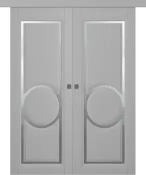 Межкомнатная дверь Аурум 3R Купе двойное Эмаль белый 2,0х0,6