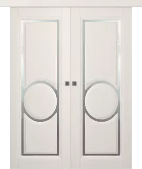 Межкомнатная дверь Аурум 3R Купе двойное Эмаль белый 2,0х0,6