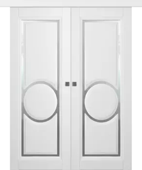 Межкомнатная дверь Аурум 3R Купе двойное Эмаль белый 2,0х0,6