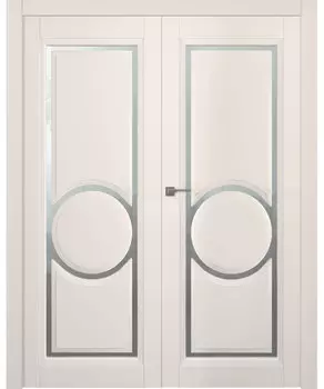 Межкомнатная дверь Аурум 3R Распашная двойная Эмаль белый 2,0х0,6