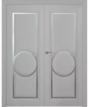 Межкомнатная дверь Аурум 3R Распашная двойная Эмаль белый 2,0х0,6