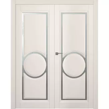 Межкомнатная дверь Аурум 3R Распашная двойная Эмаль белый 2,0х0,6