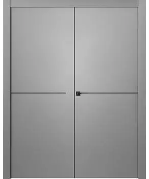 Межкомнатная дверь Avesta 1H Молдинг Чёрный Двойная Эмаль белый нестандарт