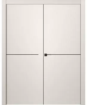 Межкомнатная дверь Avesta 1H Молдинг Чёрный Двойная Эмаль белый нестандарт