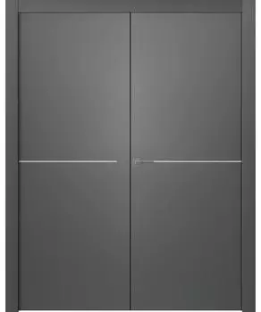 Межкомнатная дверь Avesta 1H Молдинг Хром Двойная Эмаль белый 2,0х0,6