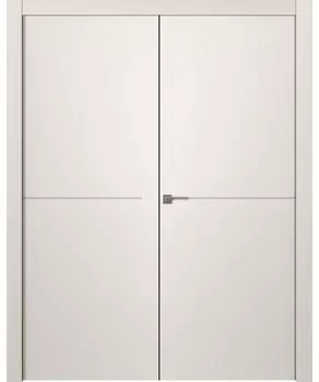 Межкомнатная дверь Avesta 1H Молдинг Хром Двойная Эмаль белый 2,0х0,6