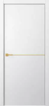 Межкомнатная дверь Avesta 1H Молдинг Золото Эмаль белый 2,0х0,6