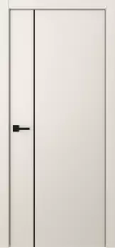 Межкомнатная дверь Avesta 1V Молдинг Чёрный Эмаль белый 2,0х0,8