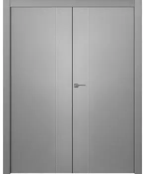 Межкомнатная дверь Avesta 1V Молдинг Хром Двойная Эмаль белый 2,0х0,7