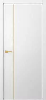 Межкомнатная дверь Avesta 1V Молдинг Золото Эмаль белый 2,0х0,8