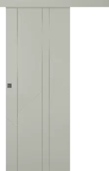 Межкомнатная дверь Флекс 1 Молдинг Хром Купе Эмаль шёлк нестандарт