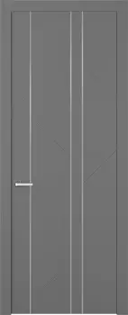 Межкомнатная дверь Флекс 1 Молдинг Хром Распашная Эмаль светло - серый 2,0х0,6