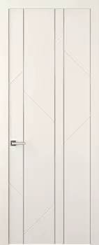Межкомнатная дверь Флекс 1 Молдинг Хром Распашная Эмаль светло - серый 2,0х0,6