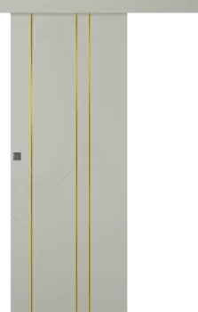 Межкомнатная дверь Флекс 1 Молдинг Золото Купе Эмаль белый 2,0х0,8