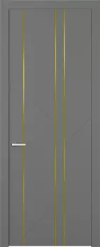 Межкомнатная дверь Флекс 1 Молдинг Золото Распашная Эмаль жемчуг 2,0х0,9