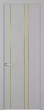 Межкомнатная дверь Флекс 1 Молдинг Золото Распашная Эмаль жемчуг 2,0х0,9