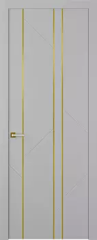 Межкомнатная дверь Флекс 1 Молдинг Золото Распашная Эмаль жемчуг 2,0х0,9