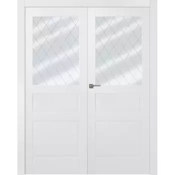 Межкомнатная дверь Инари Распашная двойная Эмаль белый 2,0х0,6