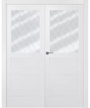 Межкомнатная дверь Инари Распашная двойная Эмаль белый 2,0х0,6