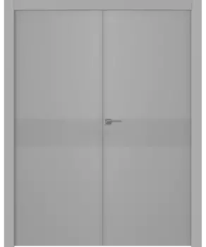 Межкомнатная дверь Ивент 2 Распашная двойная Эмаль белый 2,0х0,8