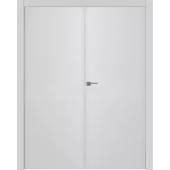 Межкомнатная дверь Ивент 2 Распашная двойная Эмаль белый 2,0х0,8