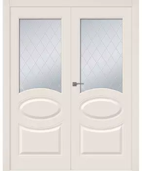 Межкомнатная дверь Элина Распашная двойная Эмаль белый 2,0х0,8