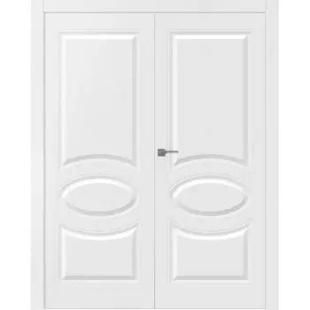 Межкомнатная дверь Элина Распашная двойная Эмаль белый 2,0х0,7
