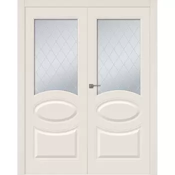 Межкомнатная дверь Элина Распашная двойная Эмаль белый 2,0х0,8