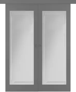 Межкомнатная дверь Кремона 1 Купе двойное Эмаль белый 2,0х0,9