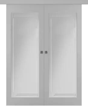 Межкомнатная дверь Кремона 1 Купе двойное Эмаль белый 2,0х0,9