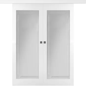 Межкомнатная дверь Кремона 1 Купе двойное Эмаль белый 2,0х0,9