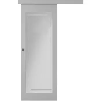 Межкомнатная дверь Кремона 1 Купе Эмаль светло - серый 2,0х0,9