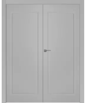 Межкомнатная дверь Кремона 1 Распашная двойная Эмаль белый 2,0х0,8