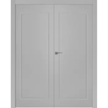 Межкомнатная дверь Кремона 1 Распашная двойная Эмаль белый 2,0х0,8