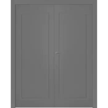 Межкомнатная дверь Кремона 1 Распашная двойная Эмаль белый 2,0х0,8