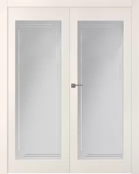 Межкомнатная дверь Кремона 1 Распашная двойная Эмаль белый 2,0х0,9