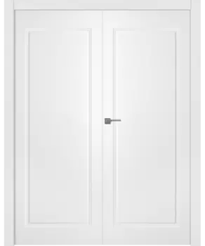 Межкомнатная дверь Кремона 1 Распашная двойная Эмаль белый 2,0х0,8